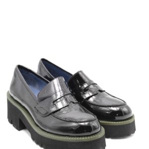 2324000 002 NAPLAK+WELT BLACK/GREEN MOCASSINO – PREGUNTA