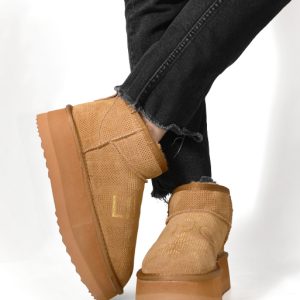 JANE 01 ANKLE BOOT PERFORATED COGNAC PELLICCIA – LIU JO