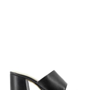 27222-20 BLACK NERO SANDALO CIABATTA TACCO ALTO - TAMARIS