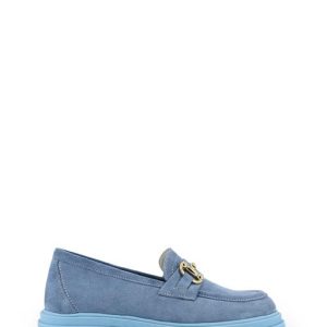 GIL 21 CROSTA CELESTE MOCASSINO TACCO BASSO - OPEN TOO