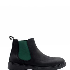 900mar NABUK NERO/VERDE STIVALETTO BEATLES UOMO