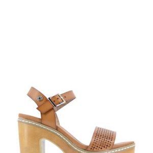 170777 TAUPE TORTORA SANDALO TACCO ALTO LARGO DONNA- REFRESH