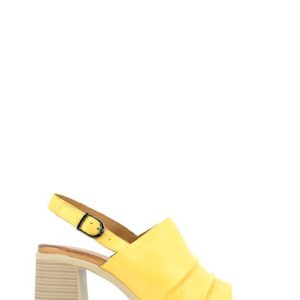 K-7992 SENAPE SANDALO PELLE ACCOLLATO TACCO ALTO -KEYS