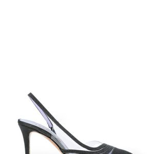 3283/70 MESH NERO CHANEL TACCO ALTO ELEGANTE - ALBANO