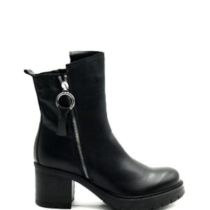 A75 VIT NERO STIVALETTO TACCO MEDIO DONNA - OPEN TOO