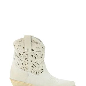 DX339 INGRASSATO OFF WHITE STIVALETTO TEXANO ESTIVO-METISSE