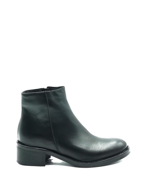 BETTA VITELLO NERO STIVALETTO TACCO BASSO DONNA