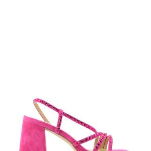 V23297 SUEDE FUXIA SANDALO ELEGANTE TACCO LARGO-ALMA EN PENA