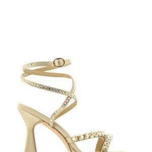 V23276 SATIN GOLD SANDALO ELEGANTE STRASS - ALMA EN PENA