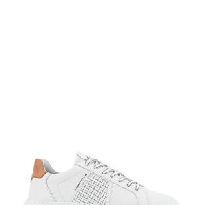 12862A-4838 WHITE/COGNAC SNEAKER CASUAL UOMO - AMBITIOUS