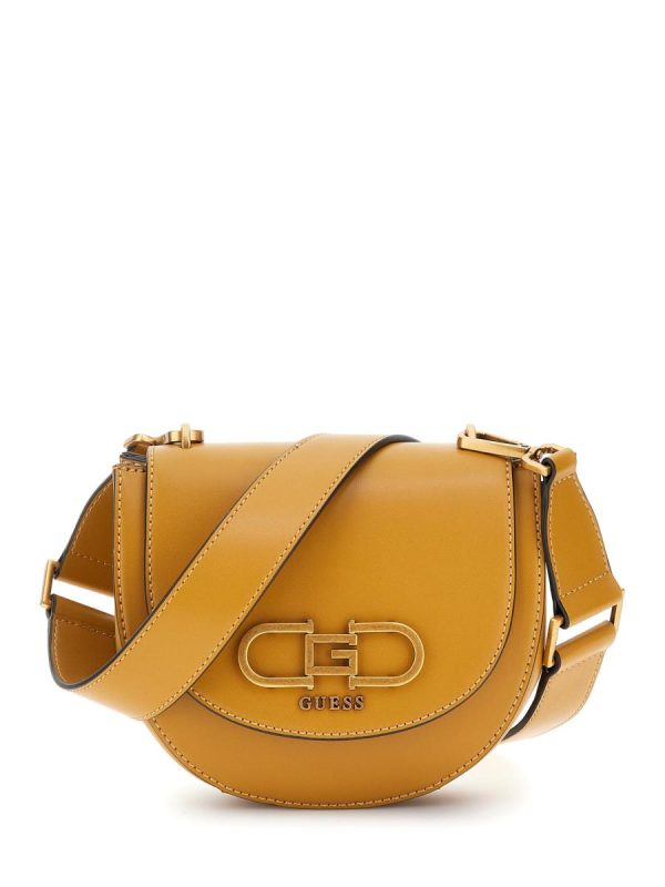 HWVB89 82770 FLEET SADDLE MUSTARD BORSA/TRACOLLA - GUESS?