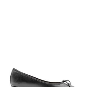 GT34 NAPPA NERO BALLERINA PUNTINA TACCO BASSO - CRASTO