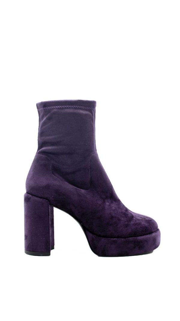 7227001 CAM MELANZANA STIVALETTI TACCO ALTO DONNA - OPEN TOO