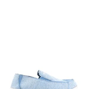 2453 COTONE BLUE MOCASSINO BARCA SLIP ON TESSUTO - WOZ?