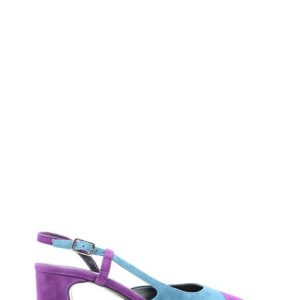 5600 CAMOSCIO OTTANIO + VIOLA DECOLLETE BICOLOR - DOOP