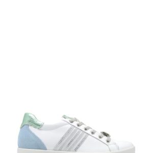 56572 00 NAPPA CELESTE SNEAKER ALLACCIATA+STRASS  - IGI&CO