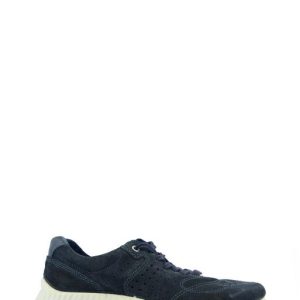 5123733 CAMOSCIO BLU SNEAKER ALLACCIATA CASUAL UOMO - IGI&CO