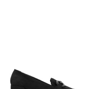 4877009 CAMOSCIO NERO MOCASSINO FONDO GOMMA - OPEN TOO