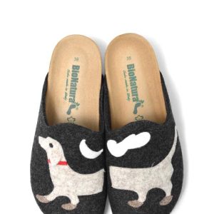 12 ARGO ANTRACITE PANTOFOLA LANA COTTA CANE - BIONATURA