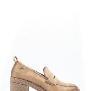 170994 TAUPE TORTORA MOCASSINO TACCO MEDIO -  REFRESH