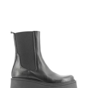 F145 VITELLO NERO+ELASTICO STIVALETTO BEATLES - OPEN TOO