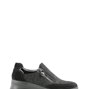 47602 00 SCAMOSCIATO NERO SNEAKER LAMPO LATERALE ZEPPA-ENVAL