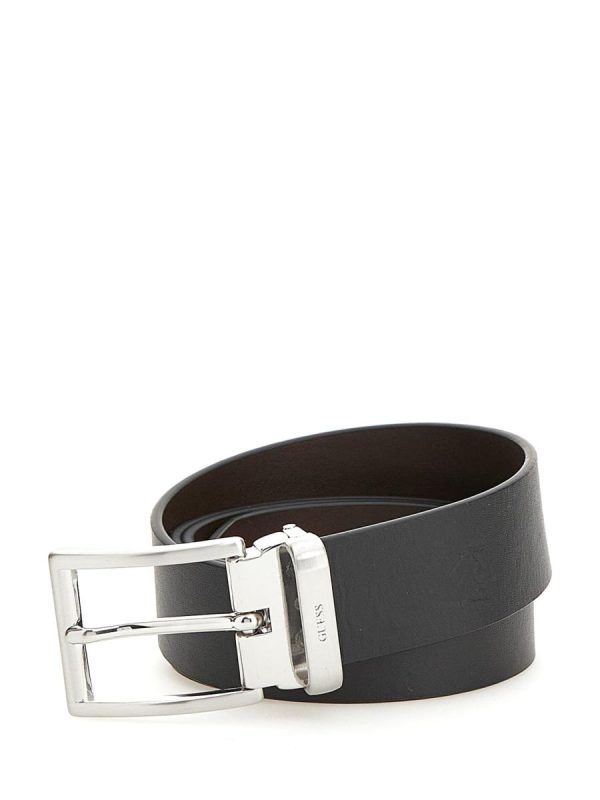 BM7657 LEA35 BLACK/DARK BROWN CINTA REVERSIBILE LOGO-GUESS?