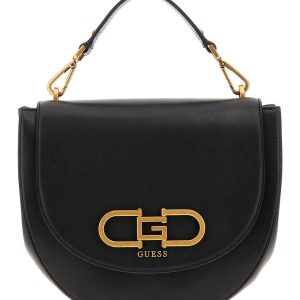 HWVB89 82200 FLEET FLAP SADDLE BAG BLACK BORSA - GUESS?