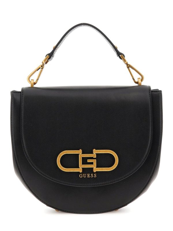 HWVB89 82200 FLEET FLAP SADDLE BAG BLACK BORSA - GUESS?