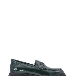 GILDA 20 NAPLAK VERDE MOCASSINO TACCO BASSO DONNA