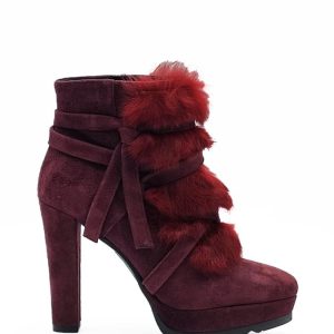 7062 CAMOSCIO BORDO TRONCHETTO PELLICCIA TACCO ALTO - ALBANO