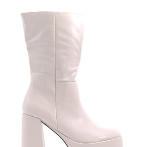 6595 SOFT TAUPE STIVALE 3/4 TACCO ALTO LARGO - KHARISMA