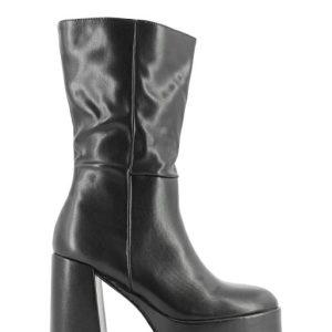 6595 SOFT NERO STIVALE 3/4 TACCO ALTO LARGO- KHARISMA