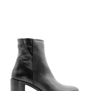 48L1 CALF NERO STIVALETTO LISCIO TACCO MEDIO - FRAU