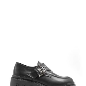 DL80 VITELLO NERO MOCASSINO TACCO GOMMA MEDIO - NICOLE