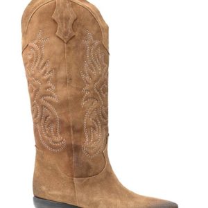 TX02 CAMOSCIO TAUPE STIVALE TEXANO - NICOLE