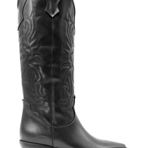 TX02 VITELLO NERO STIVALE TEXANO - NICOLE