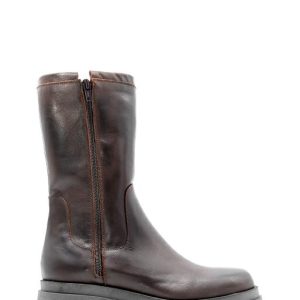 SARA VITELLO MORO STIVALE 3/4 BIKER DOPPIA LAMPO - TILLA