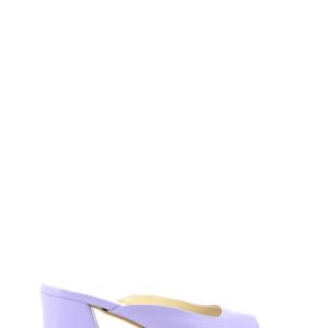 SI103 NAPPA LAVANDA SANDALO CIABATTA TACCO MEDIO - HILYA