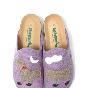 12 ARGO LANA VIOLA MELANZANA PANTOFOLA DONNA - BIONATURA