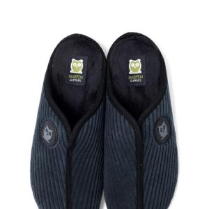 515IV22 NEGRO RIGATO PANTOFOLA/CIABATTA/SLIPPERS - MARPEN