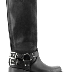 7160 SULLIVAN NERO STIVALE BIKERS BOOTS TACCO BASSO - NICOLE