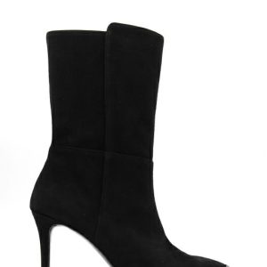 1062 CAMOSCIO NERO STIVALETTO 3/4 TACCO ALTO SPILLO - ALBANO