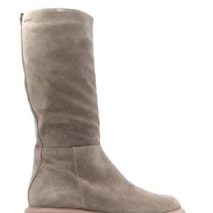 B-8203 VELOUR TAUPE TORTORA STIVALE 3/4 DONNA - WONDERS