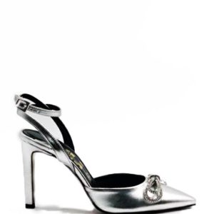 410045 CHARM ARGENTO SCARPA TACCO ALTO SPILLO DONNA