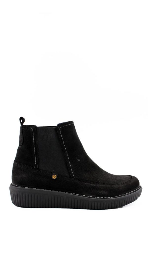 7945 JOCKEY NEGRO NERO STIVALETTO ZEPPA BASSA - JUNGLA