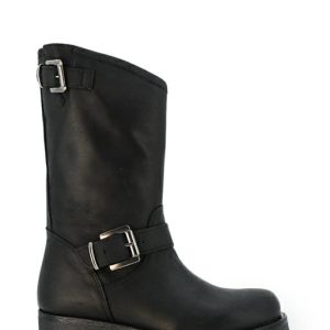 1300 STM SULL NERO BIKERS TACCO BASSO DONNA - STELIO MALORI