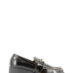 224024 POOL CUOIO MOCASSINO TACCO MEDIO DONNA