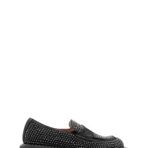 2505 CAMOSCIO NERO MOCASSINO STRASS FONDO GOMMA – ALBANO