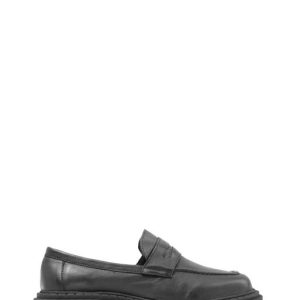 22101 PELLE NERO MOCASSINO TACCO BASSO DONNA - EPOCHE' XI